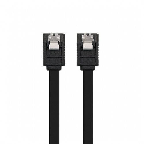 Cable datos sata iii nanocable 0.5m negro anclajes -  10.18.1001 - bk