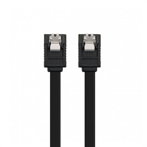 Cable datos sata iii nanocable 0.5m negro anclajes -  10.18.1001 - bk