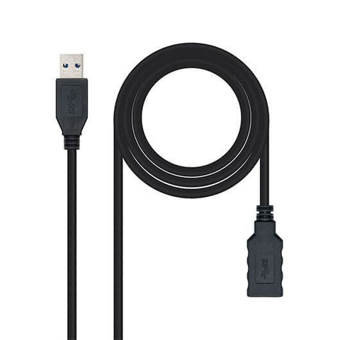 Cable usb tipo a 3.0 a usb tipo a 3.0 nanocable 1m negro macho - hembra