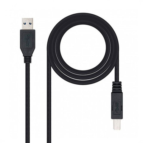 Cable usb tipo a 3.0 a usb tipo b 3.0 nanocable 2m negro macho - macho