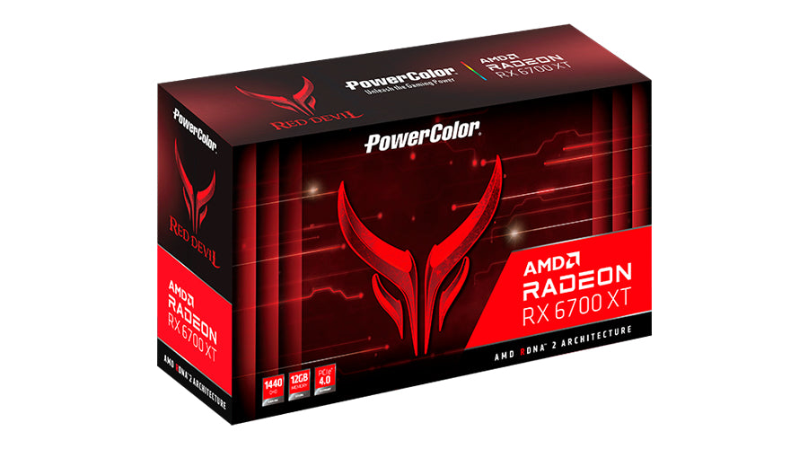 Tarjeta grafica powercolor radeon rx 6700xt red devil oc 12gb gddr6