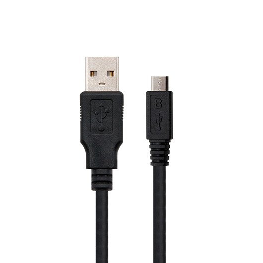 Cable usb tipo a 2.0 a micro usb tipo b nanocable 1.8m negro  macho - macho