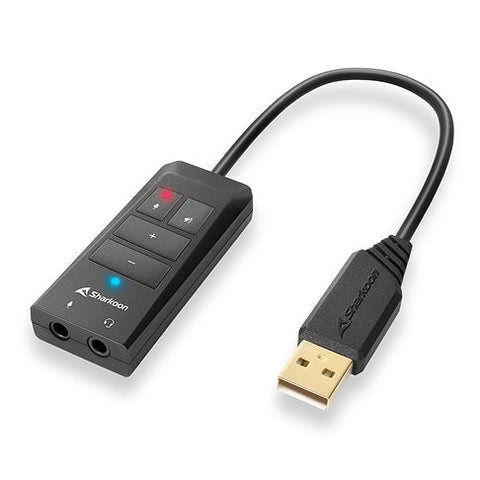 Tarjeta de sonido sharkoon sb2 usb 2x3.5mm trrs jack