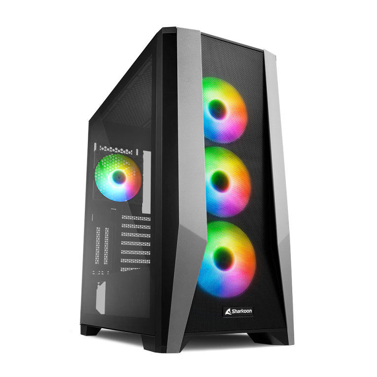 Caja ordenador gaming sharkoon tg7m atx 2 x usb 3.0 sin fuente