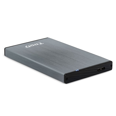 Caja externa tooq tqe - 2527g para hhd - ssd 2.5pulgadas 9.5mm sata usb 3.0 gris