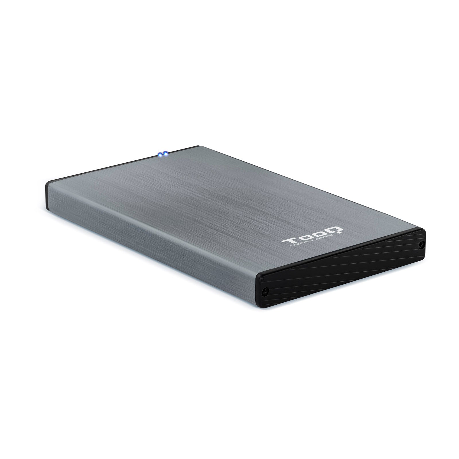 Caja externa tooq tqe - 2527g para hhd - ssd 2.5pulgadas 9.5mm sata usb 3.0 gris