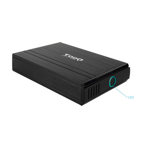 Caja externa tooq tqe - 3520b para hdd 3.5pulgadas sata usb 2.0 negro