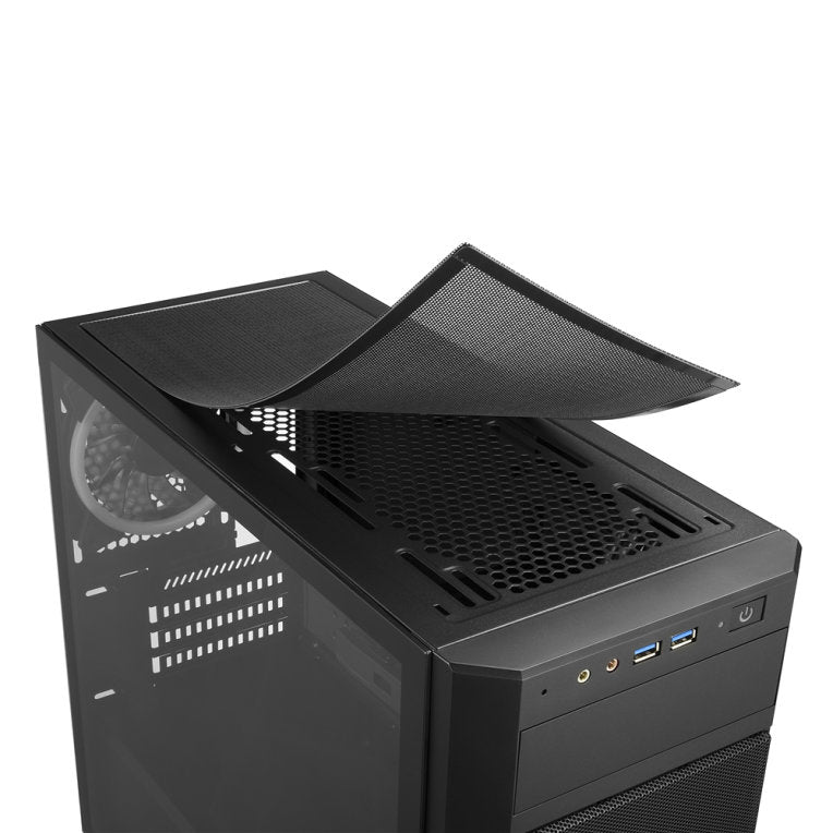 Caja ordenador gaming sharkoon v1000 matx 2 x usb 3.0 sin fuente rgb