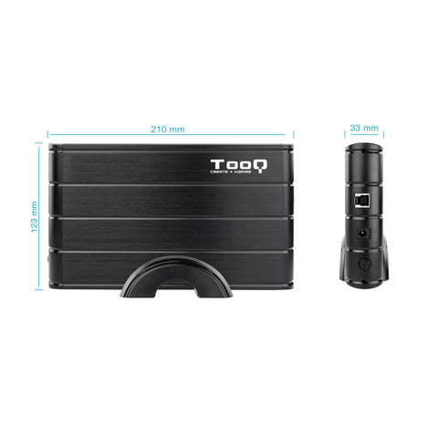 Caja externa tooq tqe - 3530b 3.5pulgadas sata usb 3.0 negro