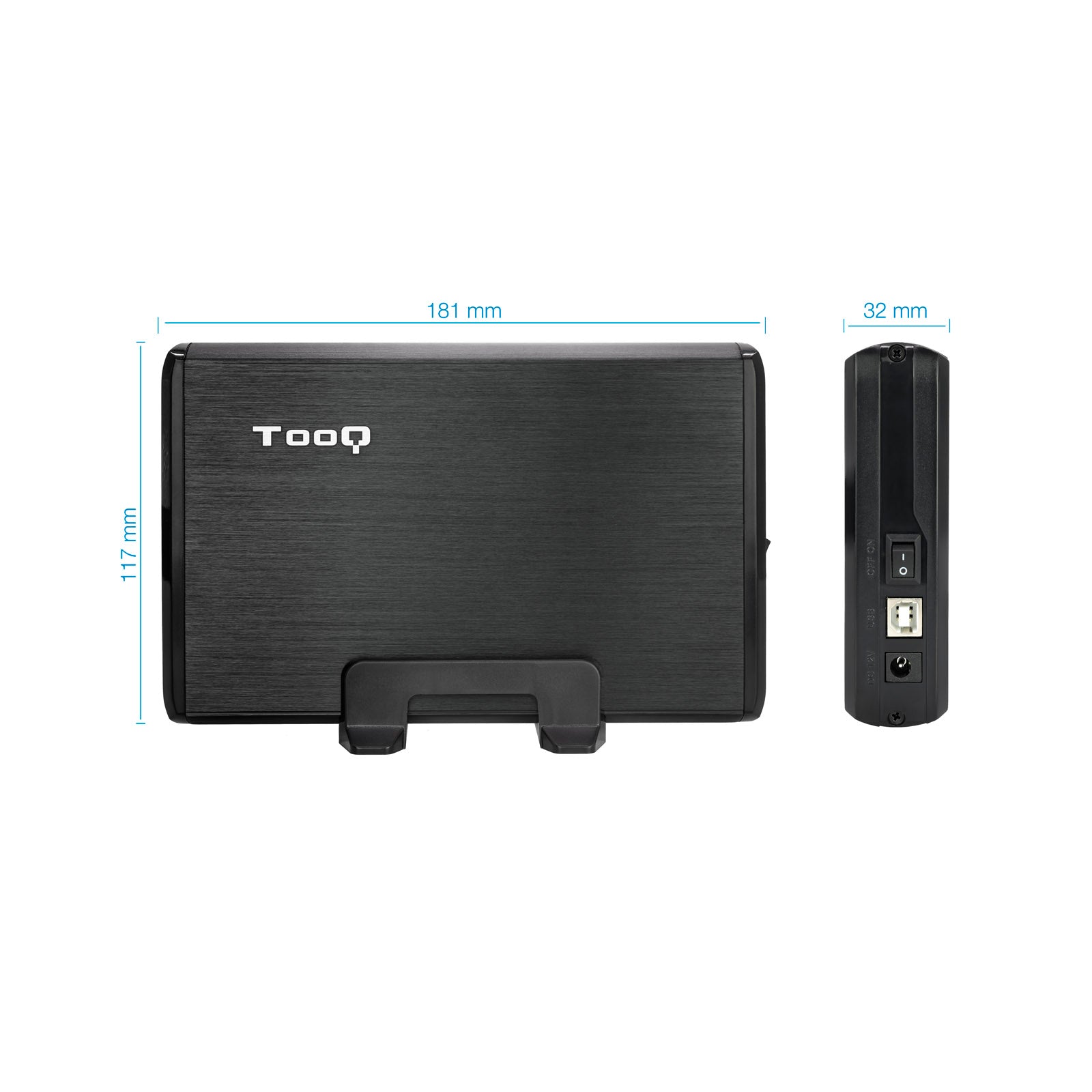 Caja externa tooq tqe - 3509b 3.5pulgadas sata usb 2.0 negro