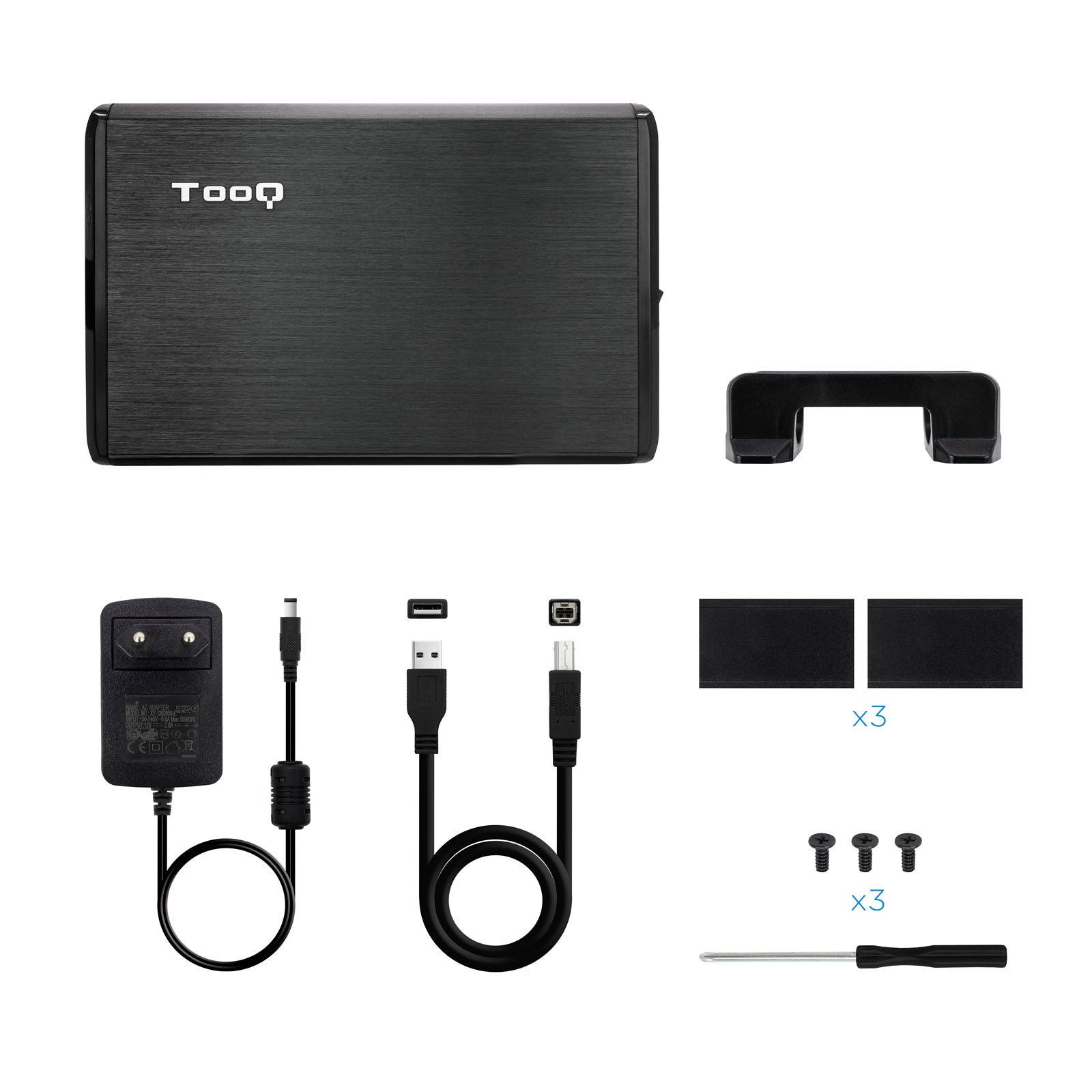 Caja externa tooq tqe - 3509b 3.5pulgadas sata usb 2.0 negro