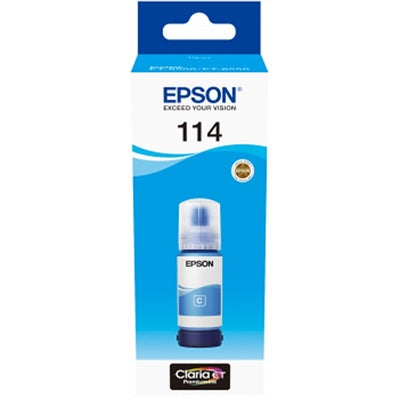 Botella tinta epson ecotank 114 cyan 70ml