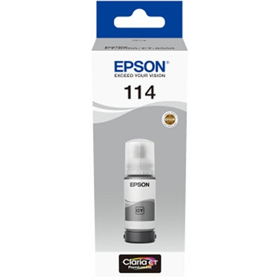 Botella tinta epson ecotank 114 gris 70ml