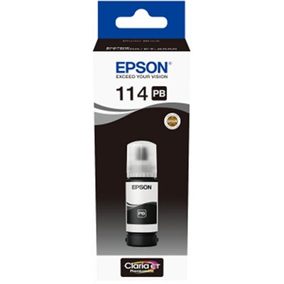 Botella tinta epson ecotank 114 negro foto 70ml