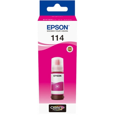 Botella tinta epson ecotank 114 mangenta 70ml