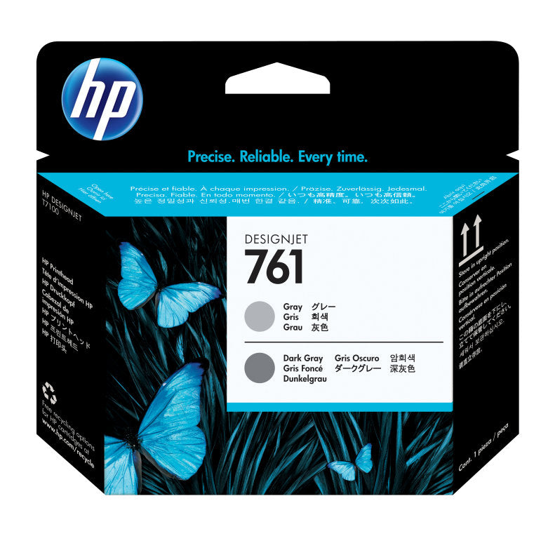 Cabezal hp 761 gris y gris oscuro