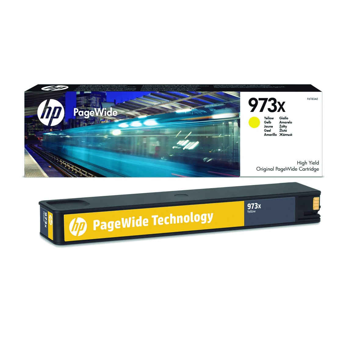 Cartucho tinta hp original cartridge nº 973x yellow pagewide f6t83ae