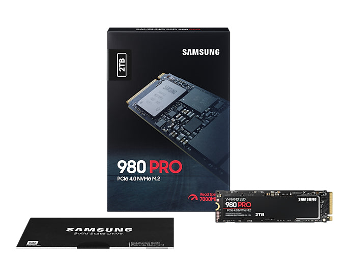 Disco duro interno solido ssd samsung mz - v8p2t0bw 980 pro 2tb nvme pcie m.2 v - nand cifrado