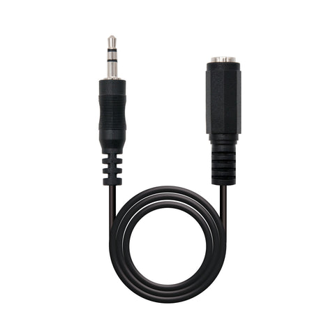 Cable de audio jack 3.5mm nanocable 1.5m -  macho - hembra