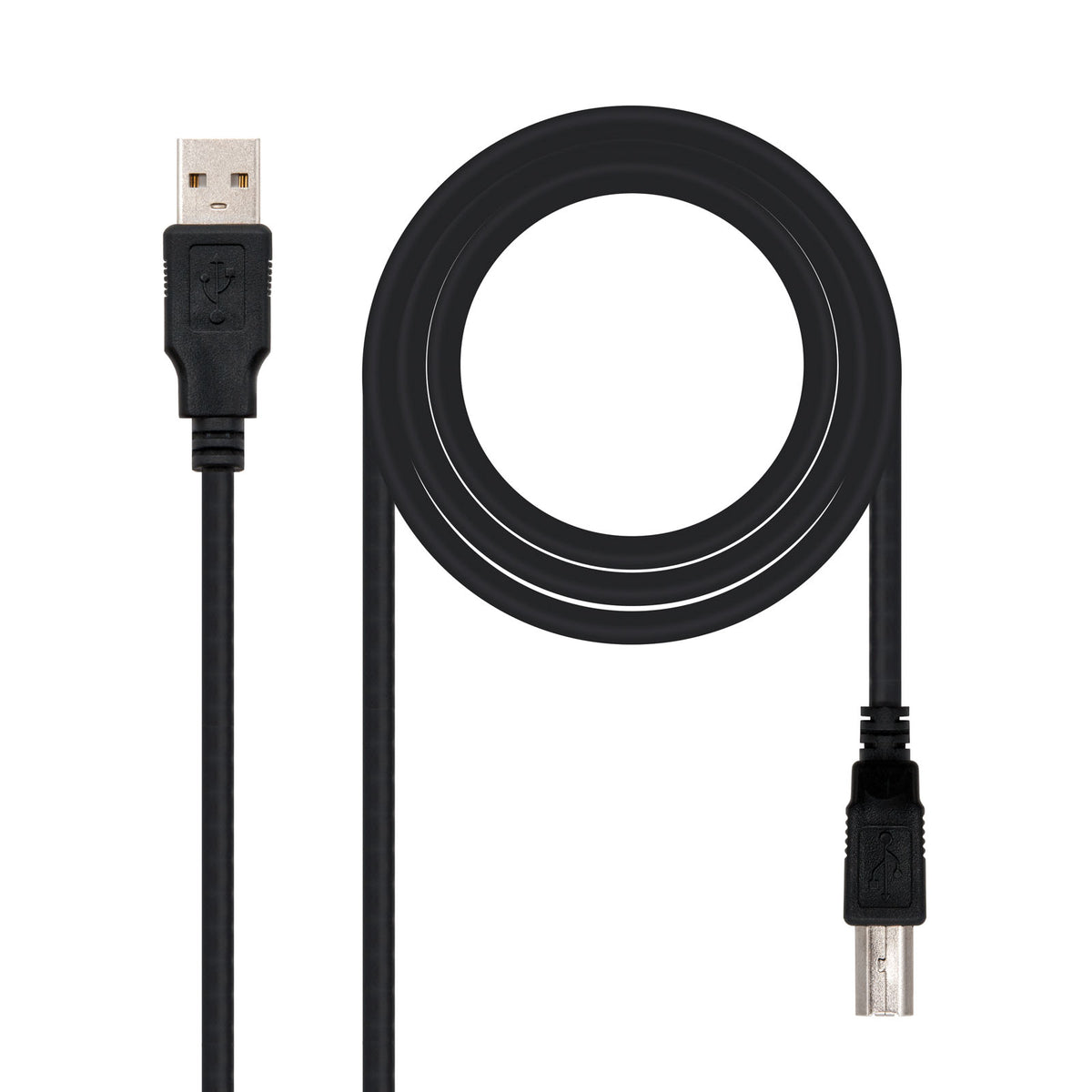 Cable usb tipo a a usb tipo b nanocable 4.5m negro -  macho - macho