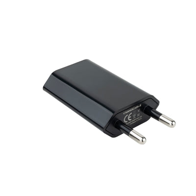 Mini cargador usb nanocable con enchufe integrado negro