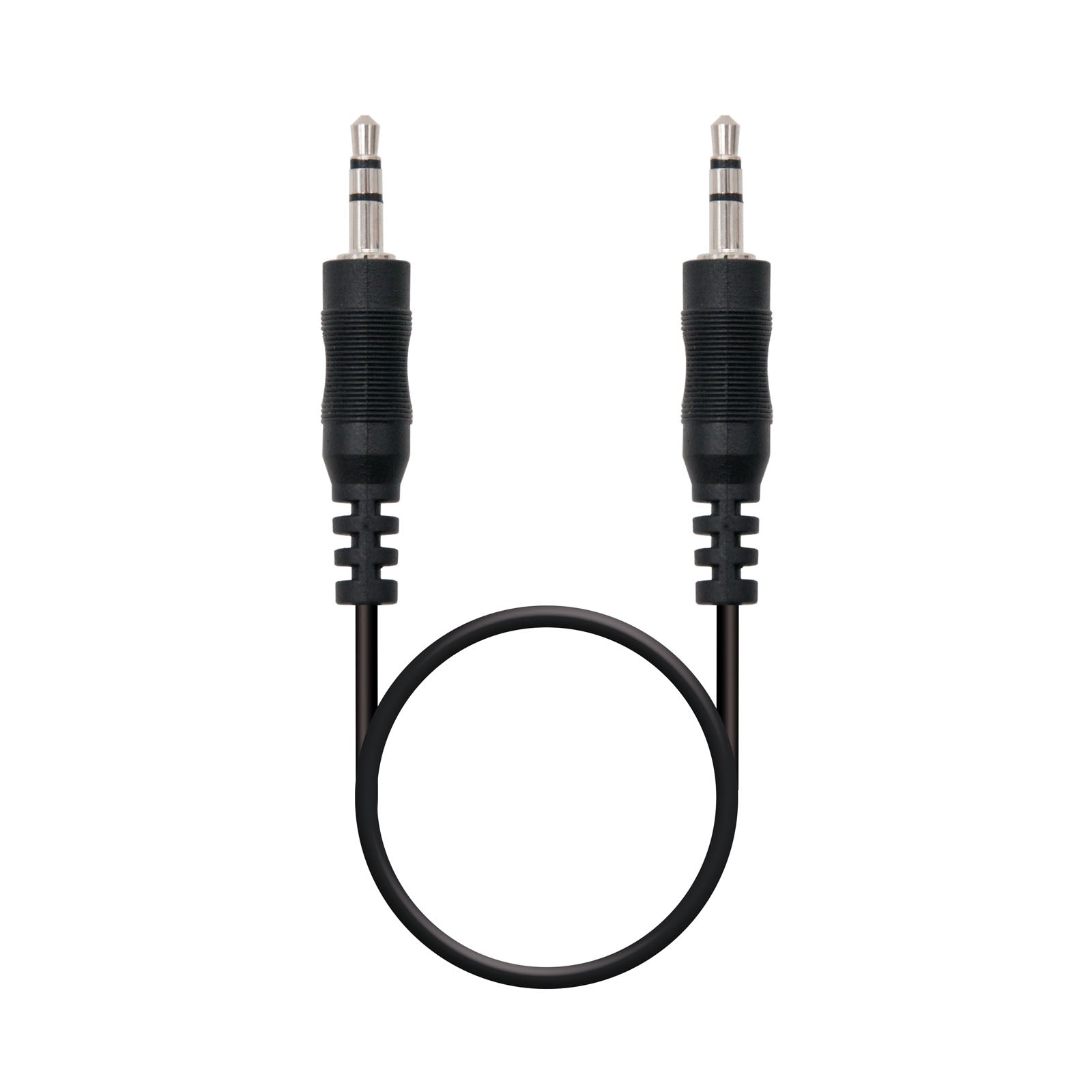 Cable audio estereo jack 3.5mm nanocable 1.5m negro -  macho - macho