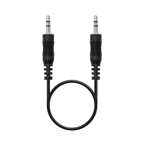 Cable audio estereo jack 3.5mm nanocable 1.5m negro -  macho - macho