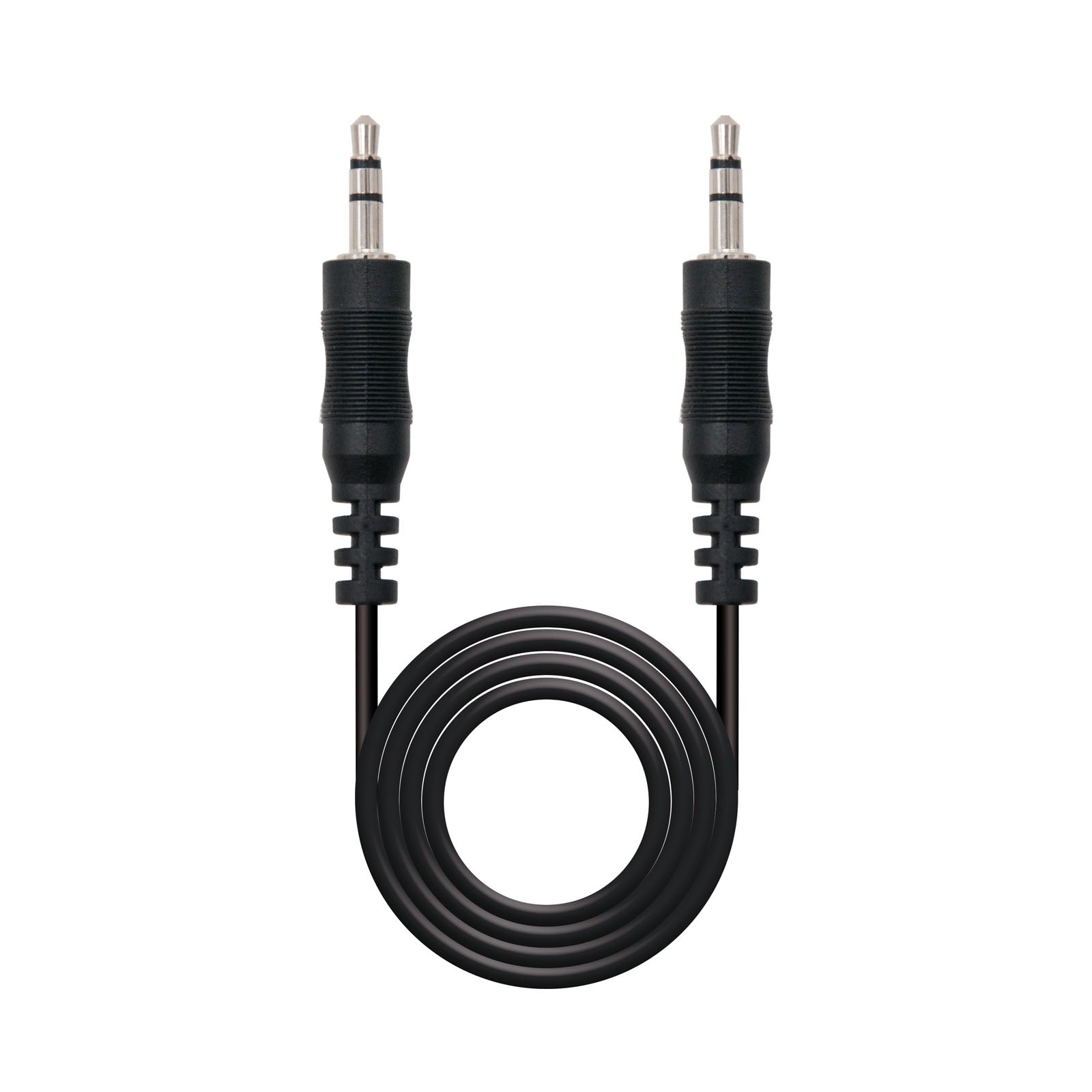 Cable audio estereo jack 3.5mm nanocable 5m -  macho - macho -  negro