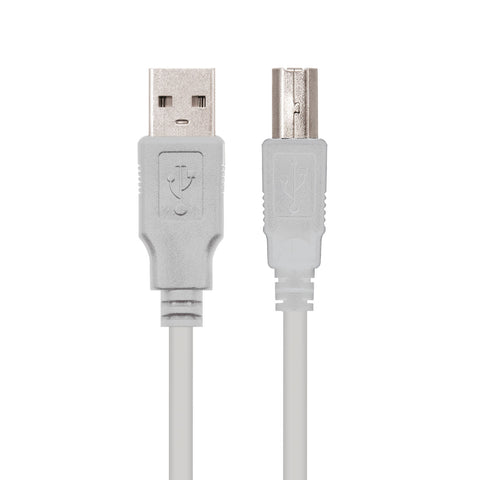 Cable usb 2.0 tipo a a usb tipo b nanocable 3m beige macho - macho