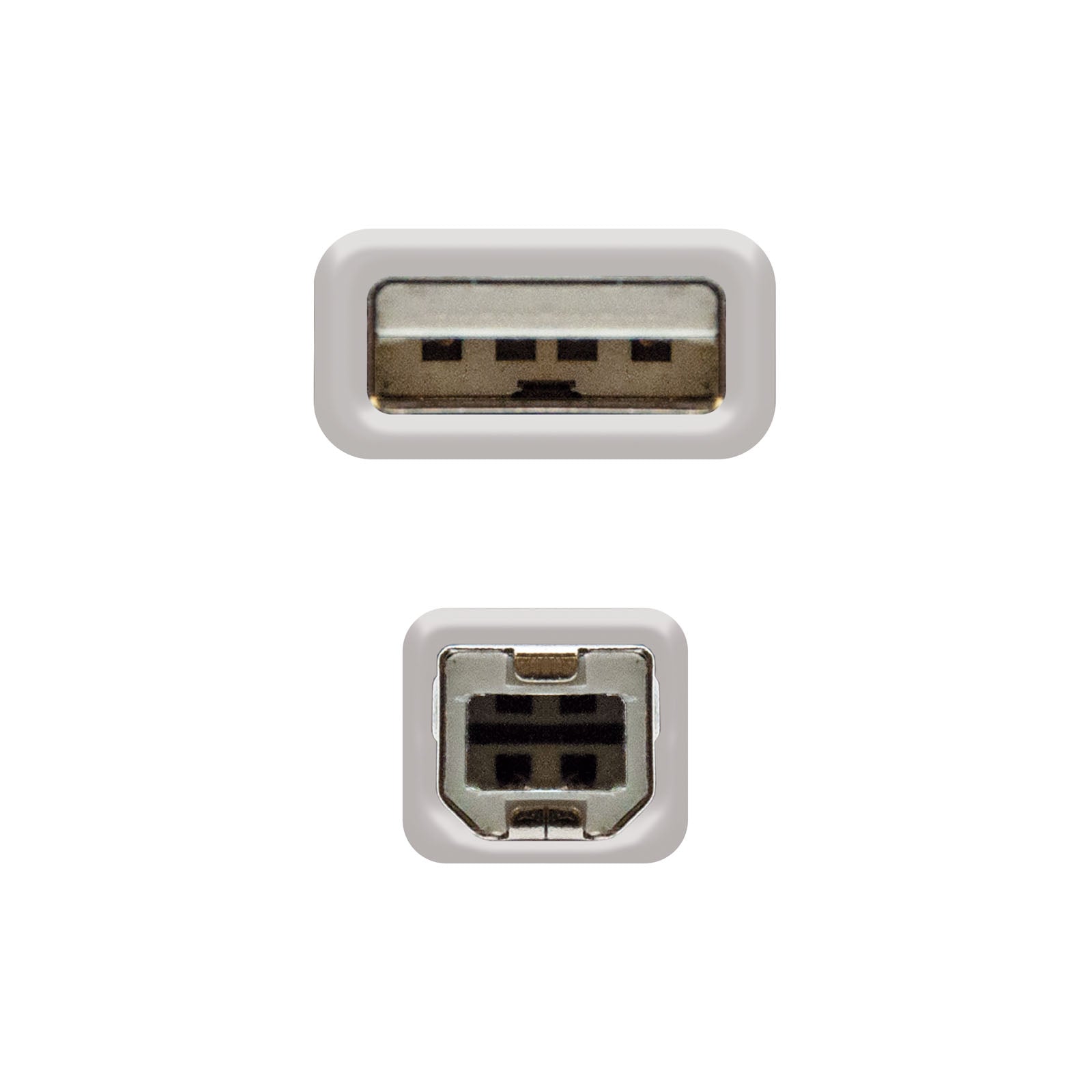 Cable usb 2.0 tipo a a usb tipo b nanocable 3m beige macho - macho