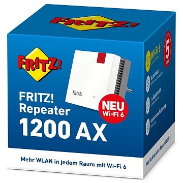 Repetidor wifi - extensor de cobertura fritz! 1200 ax wifi 6 mesh 1xgbe