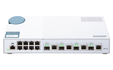 Switch qnap qsw - m408 - 4c l2 4x10gbe 8xgbe