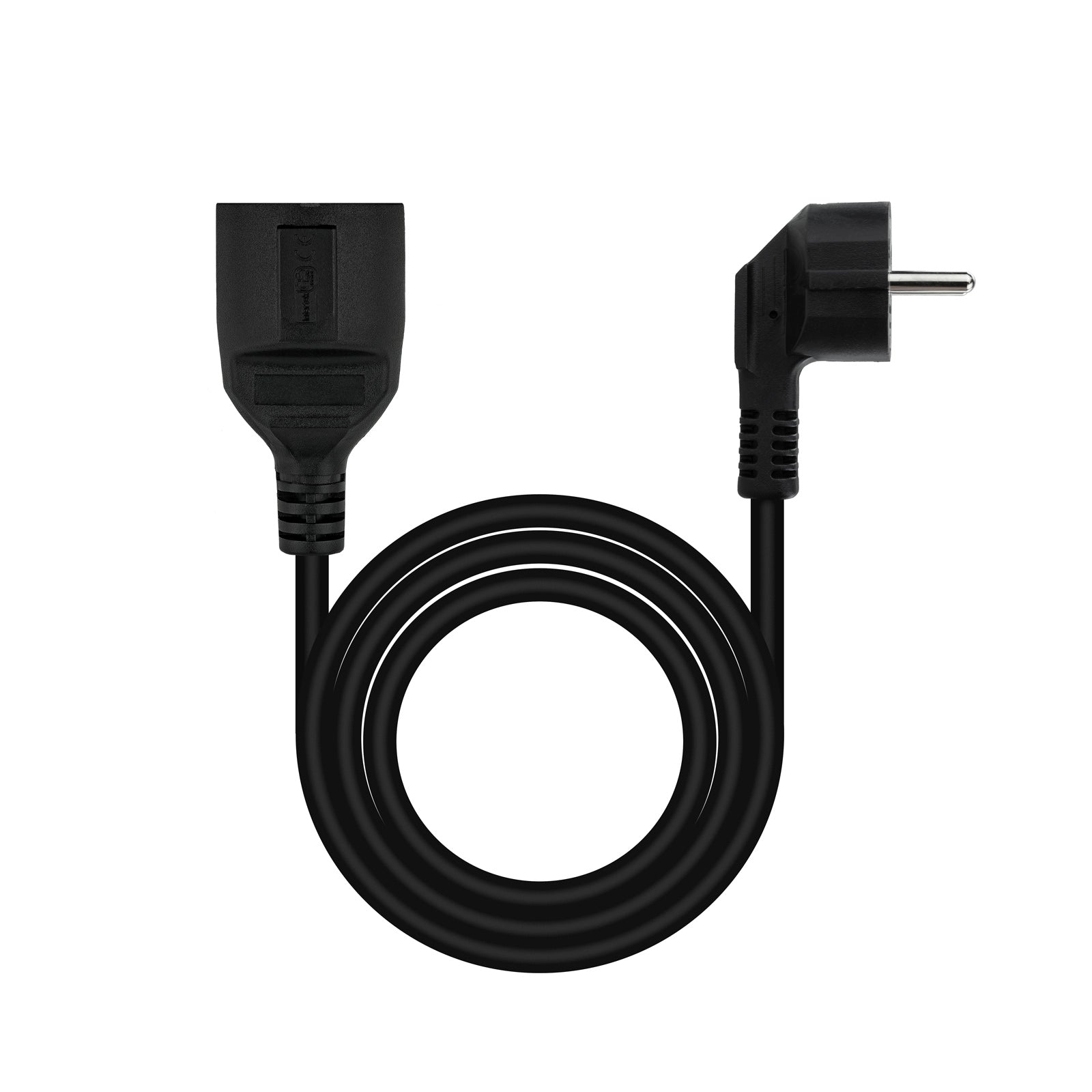 Cable de alimentacion schuko nanocable 5m -  macho - hembra -  negro