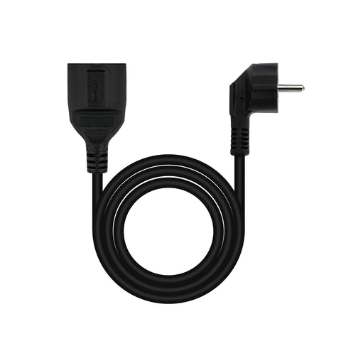 Cable de alimentacion schuko nanocable 3m -  macho - hembra -  negro