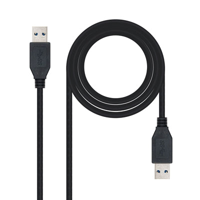 Cable usb 3.0 tipo a nanocable 1m -  macho - macho -  negro