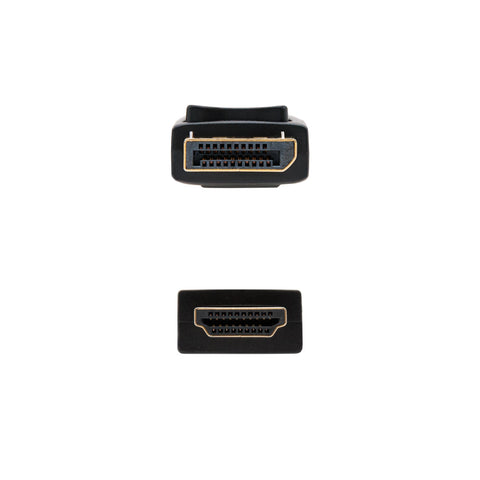 Cable displayport a hdmi nanocable 1m -  macho - macho -  negro