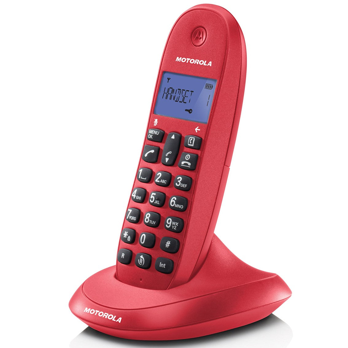 Telefono motorola c1001lb+ wireless inalambrico rojo