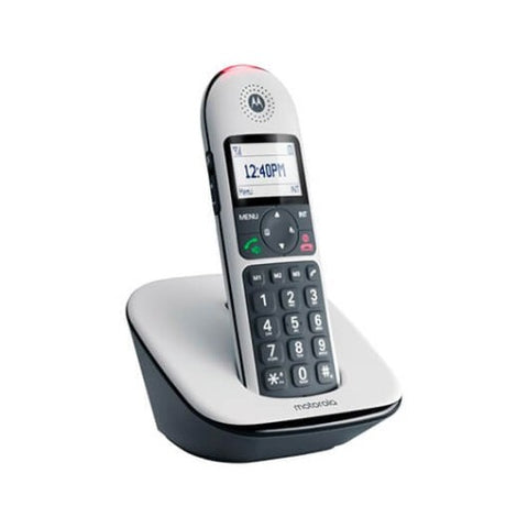 Telefono inalambrico dect digital motorola cd5001 blanco -  pantalla retroiluminada -  teclas grandes