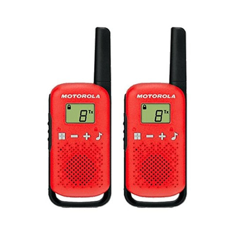 Walkie talkie motorola tlkr - t42 red packs 2  pmr446 -  8km -  16canales -  500mw -  clip cinturon