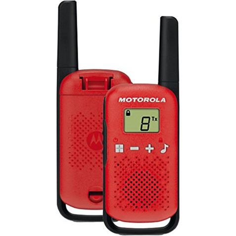 Walkie talkie motorola tlkr - t42 red packs 2  pmr446 -  8km -  16canales -  500mw -  clip cinturon