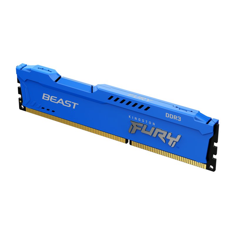 Memoria ram ddr3 8gb kingston - 1600mhz - pc4 - 28800 - fury beast - azul