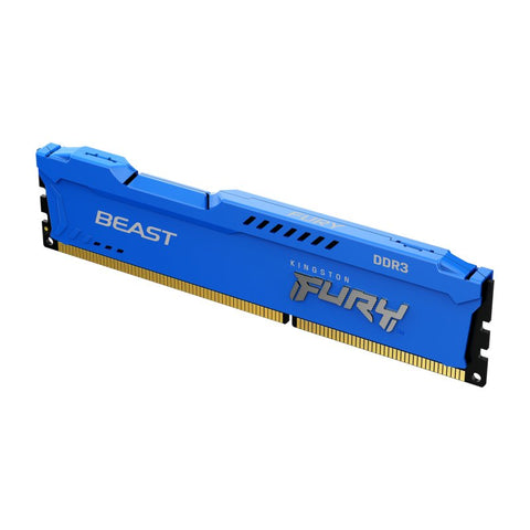 Memoria ram ddr3 8gb kingston - 1600mhz - pc4 - 28800 - fury beast - azul