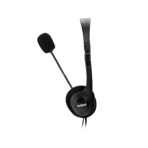 Auriculares nilox microfono control vol negro alambrico doble jack