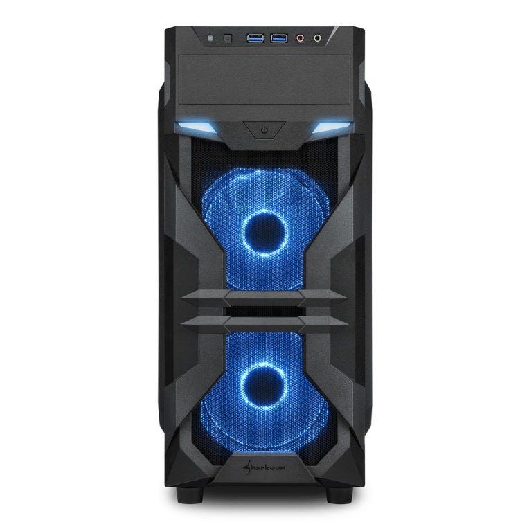 Caja ordenador gaming sharkoon vg7 - w atx 2 x usb3.0 2 x usb2.0 sin fuente azul