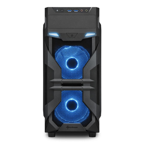 Caja ordenador gaming sharkoon vg7 - w atx 2 x usb3.0 2 x usb2.0 sin fuente azul