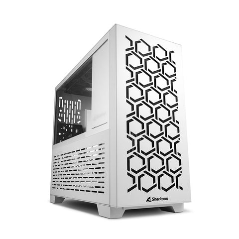 Caja ordenador gaming sharkoon ms - y1000 matx 2 x usb 3.0 sin fuente blanco