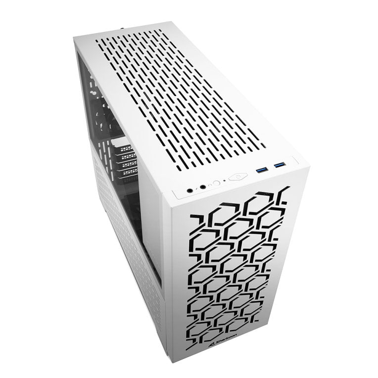 Caja ordenador gaming sharkoon ms - y1000 matx 2 x usb 3.0 sin fuente blanco