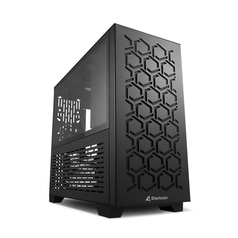 Caja ordenador gaming sharkoon ms - y1000 matx 2 x usb 3.0 sin fuente negro