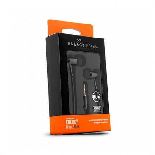 Auriculares energy sistem urban 2 black in ear -  aleacion aluminio -  iman neodimio -  peso ligero