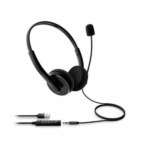 Auriculares micro energy sistem headset office 2+ negro supraural -  30mm -  jack 3.5mm -  antipop -  20hz -  adaptador usb